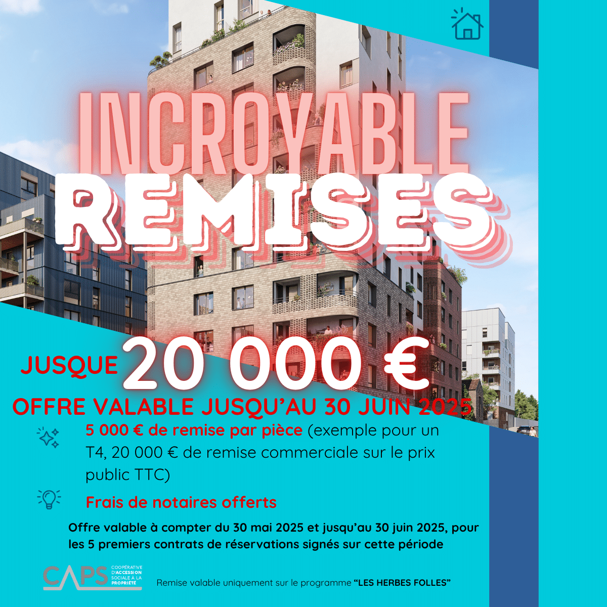 Les Herbes Folles – Logements neufs en BRS à Saint-Denis | CAPS