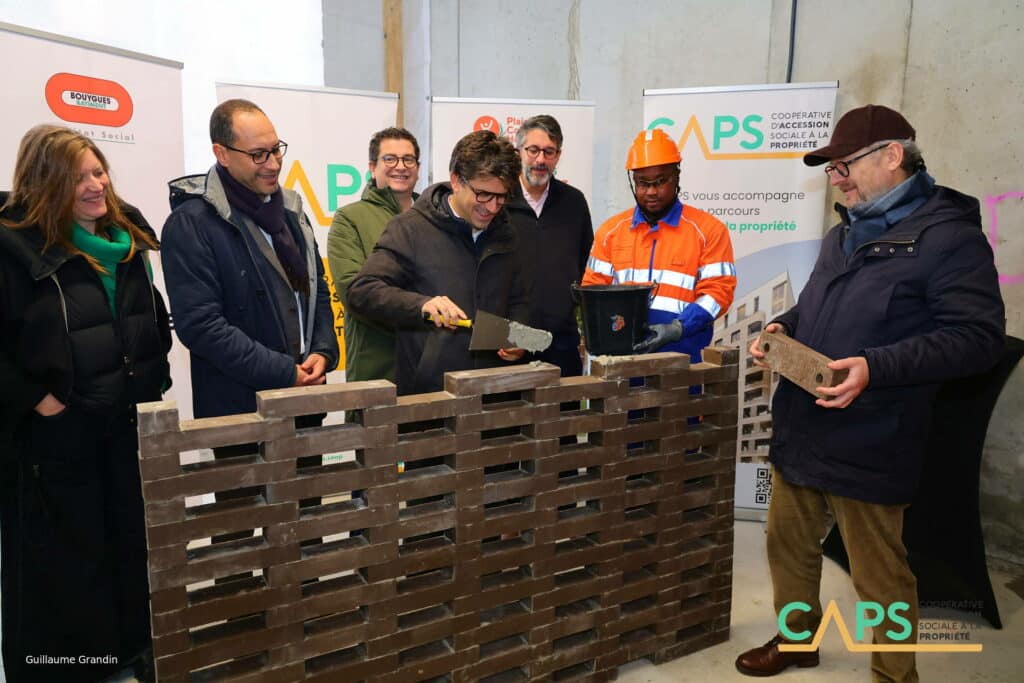 Cérémonie de Pose de la 1ère pierre des Hebres Folles, 53 logements en BRS à Saint-Denis (crédit Photo : Guillaume Grandin)
