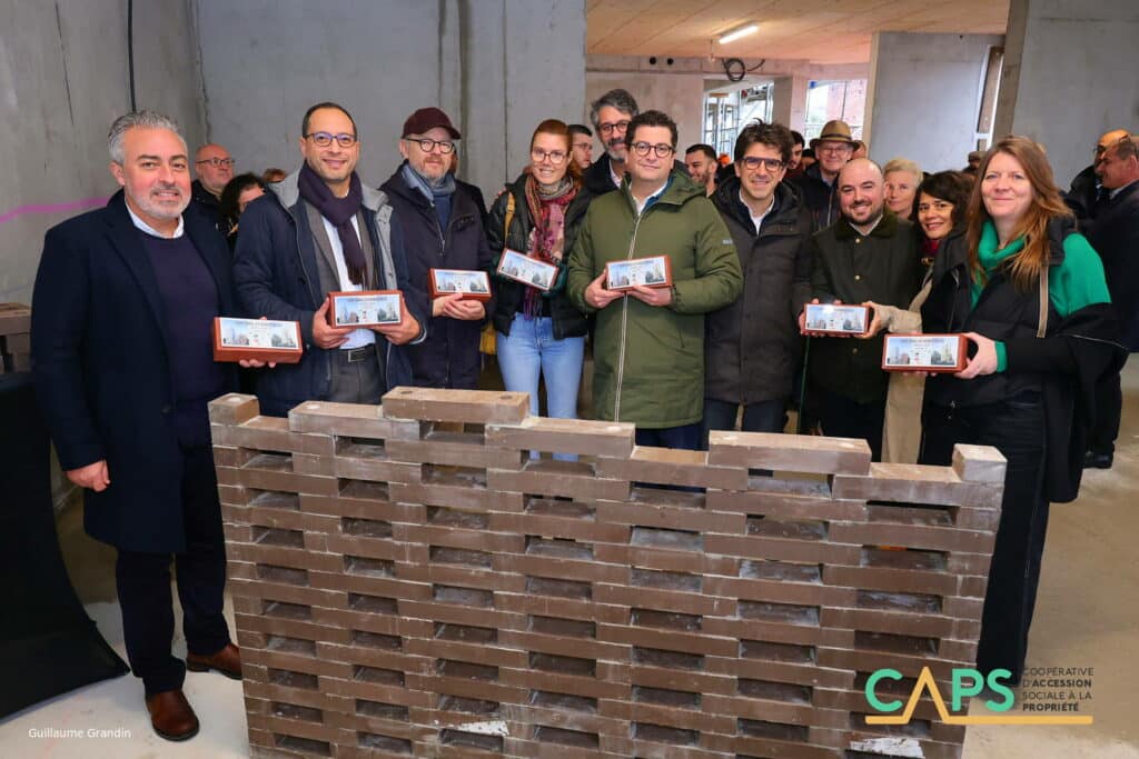 Cérémonie de Pose de la 1ère pierre des Hebres Folles, 53 logements en BRS à Saint-Denis (crédit Photo : Guillaume Grandin)